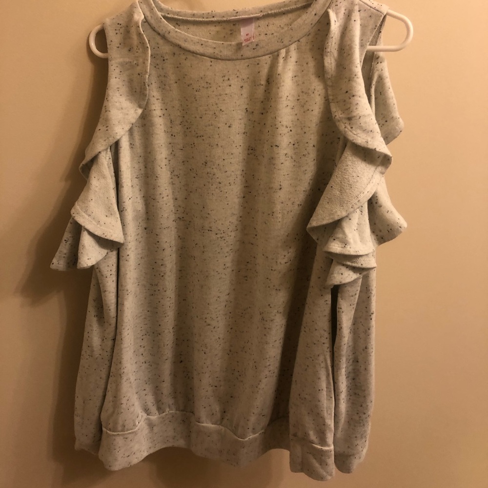 Cold shoulder maternity sweat shirt